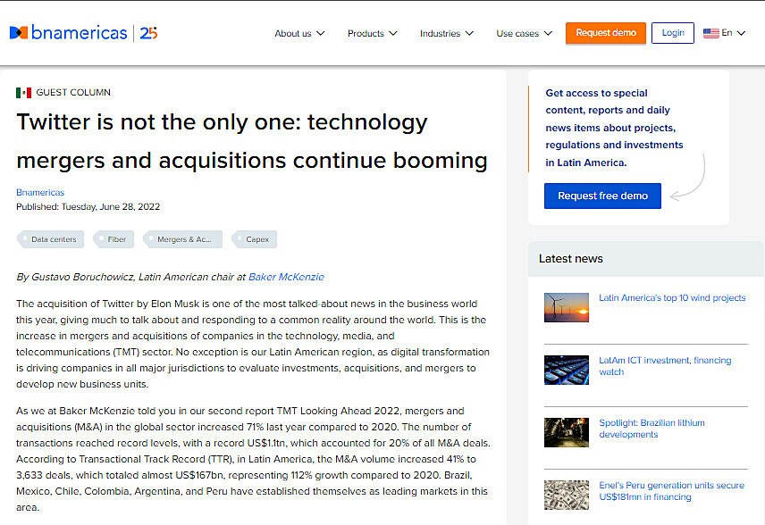 Twitter is not the only one: technology mergers and acquisitions continue booming